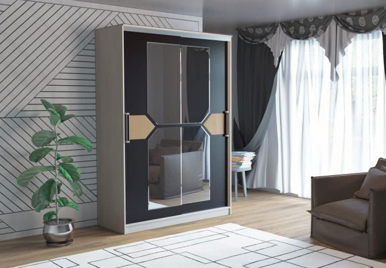 Корпус шкаф-купе ПШ-2.9 1800 + Фасад СТРЕЛКА (Росток)